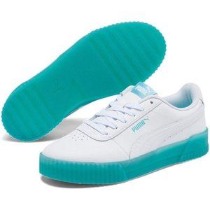 PUMA Carina Chrystal Leather Platform Sneaker (Women) Size 10 Sneakers # 373776-